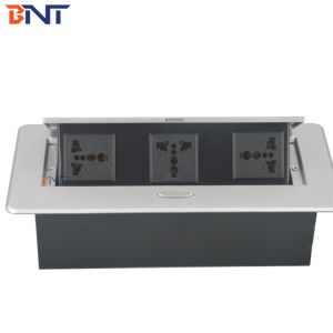 Office multimedia built in desk power data table socket box