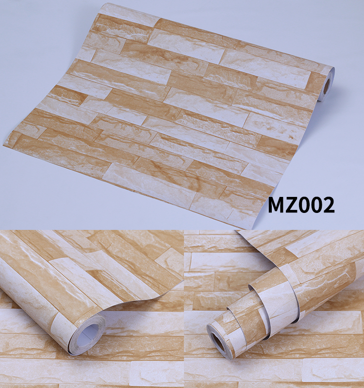 3D Slate Stone Brick Effect Wallpaper PVC 3D Brick Wallpaper For Walls