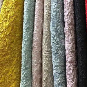 Flower Geometric Pattern 145cm Polyester Jacquard Fabric 200gsm Skin Friendly