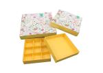 Square Cardboard Chocolate Gift Boxes Packaging With Tray / Rabbits Pattern