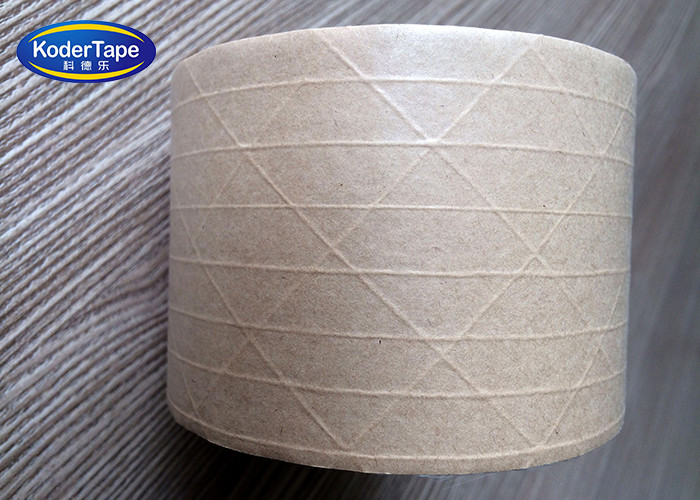 Water Activated Reinfoced Gummed 19.2lbs/ In Kraft Paper Sealing Tape