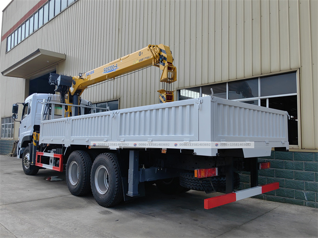 Famous Brand 6x6 6x4 Cargo Dump Truck Crane Truck Mounted With 14tons 12 Tons