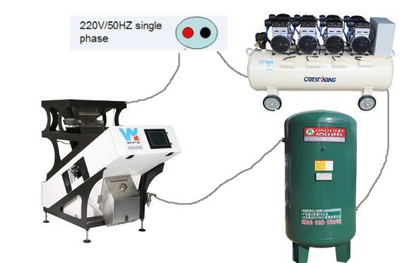64 Channel Grain Colour Sorting Equipment, Wheat Rice Color Classification Machine