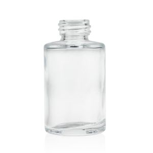 Glass Empty Foundation Bottle Round Shape 30ml With Press Pump