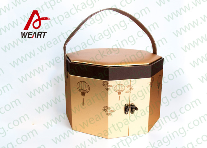 Art Paper Custom Hexagon Gift Box , Corrugated Cardboard Boxes With Lids