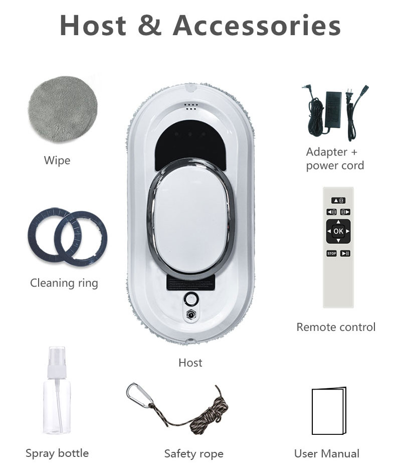 AC110-240v Smart Window Cleaning Robot for Automatic Cleaning of Building Facade