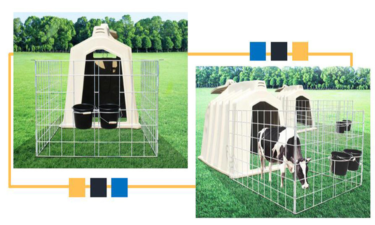 Galvanized Mesh Length 220cm Plastic Calf Shelters Easily Clean