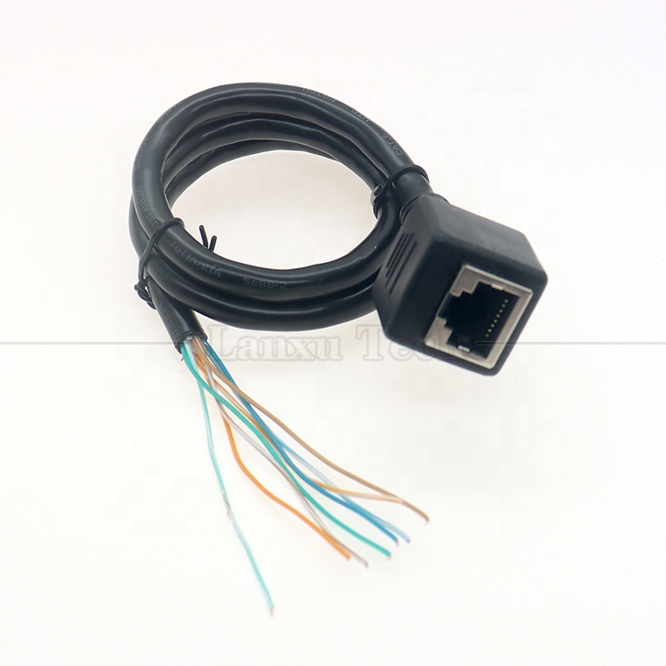 High Quality Network Ethernet Cta6 26AWG RJ45 8p8c Female Socket to Open Tinned Bare Wires End Cable