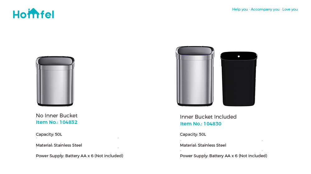 Home Stainless Steel Garbage Bin with Automatic Sensor and Batteries Required Customized Smart Trash Bin