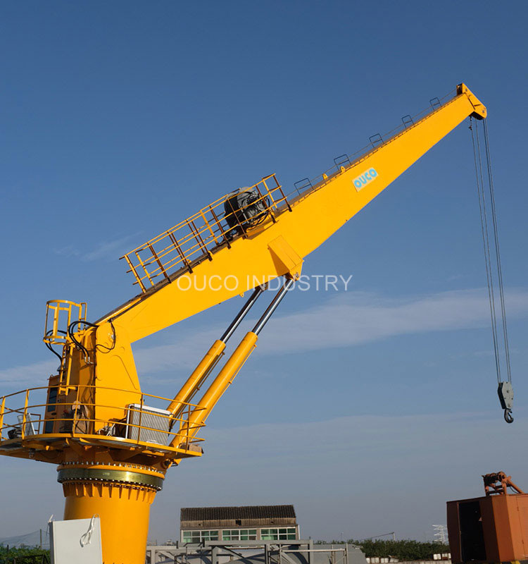 25t 20m Marine Cranes Fixed Jib Cargo knuckle boom offshore Lifting
