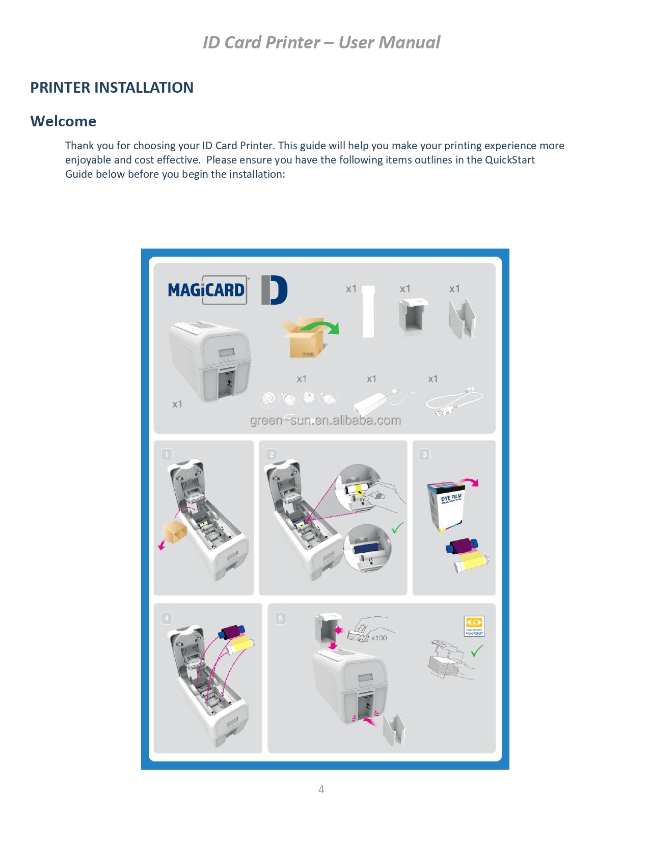 Magicard K 300dpi Color Dye Sublimation PVC ID Card single or double-sided printing