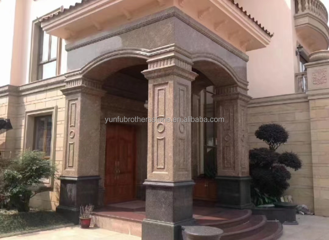 Polished California Gold Granite Cut-To-Size for Stairs and Door Frame in Modern Outdoor