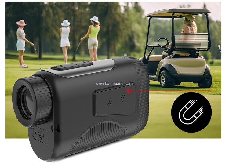 kaemeasu Mini Laser Rangefinder Rechargeable Golf Range Finder With Magnetic Adsorption MA1200