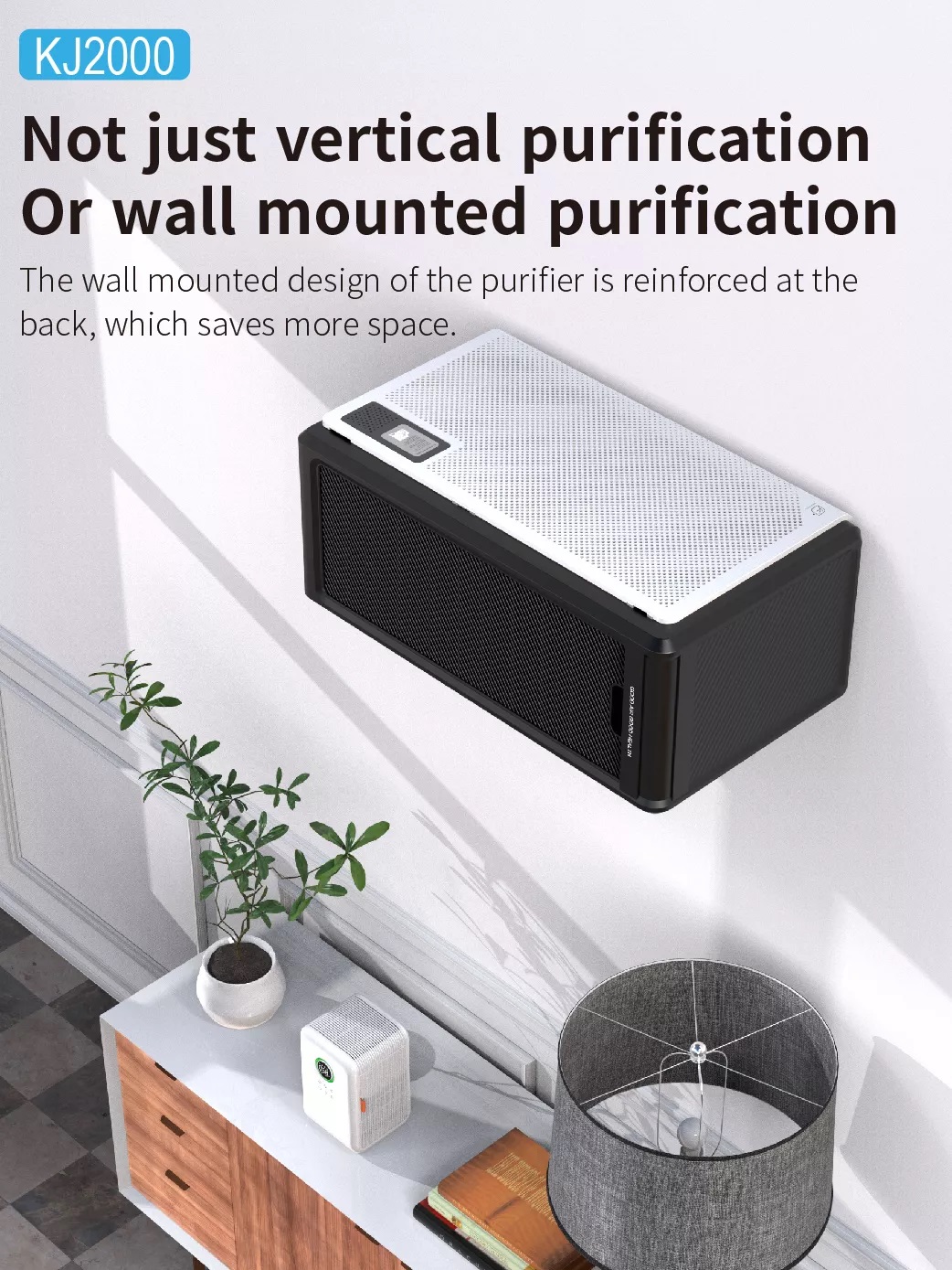 HOMEFISH H13 Luftreiniger Wall Mounted Air Purifier 2000m3/H