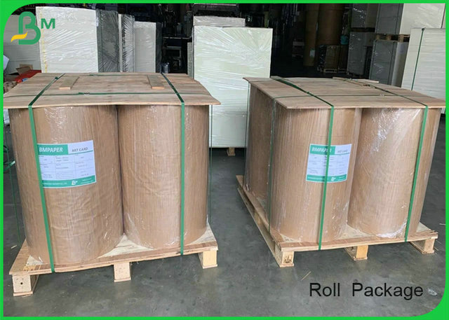 Customize Size Virgin Wood Pulp 300GSM 350GSM Black Kraft Paper Roll For Rigid Box 
