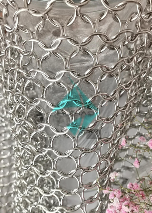 1.2x10mm Stainless Steel Metal Ring Mesh Drapery For Decoration