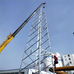 Self Standing Lattice Steel Microwave Radio Wifi Telecommunication 4 Leg Angle