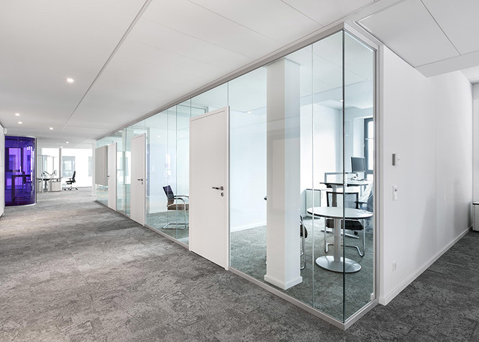 Sound Absorption Easy Assemble Glass Partition Wall For Office Partition Room High Quality Aluminum Frame