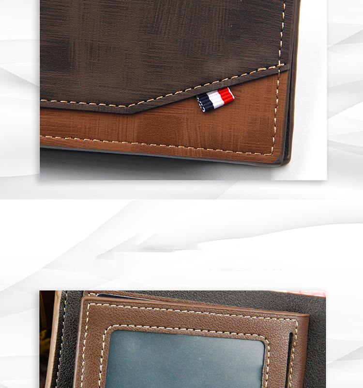 Availiable Sample Portable Card Wallet Oil Wax Cowhide Leather Money Bag for Men
