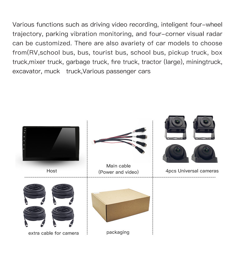 ODM Wifi Car Cameras Dual FHD 1080P Taxi Van Dash Cam Multimedia Player