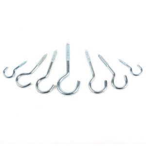 China Durable Heavy Duty Wall Screw Hooks , Threaded Eye Hook ZP Finished on sale