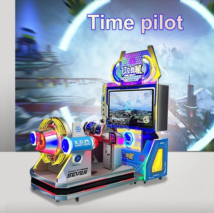 Coin Operated Dynamic Flight Simulator Amusement Park Time Pilot Single Palyer