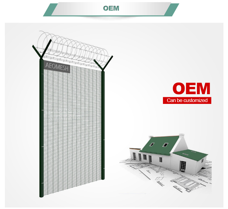 Factory price dark green color security 358 fence