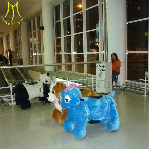 Hansel modern amusement park rides and kids animal plush rides