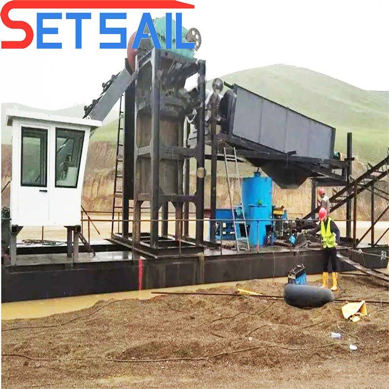 Bucket Chain Sand Gold and Diamond Dredger