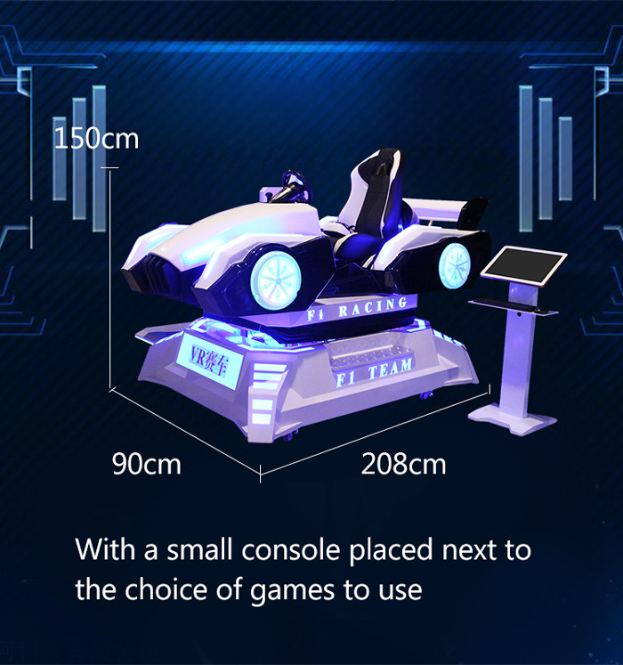 Fiberglass Racing Ride Car 9D VR Simulator Game Machine