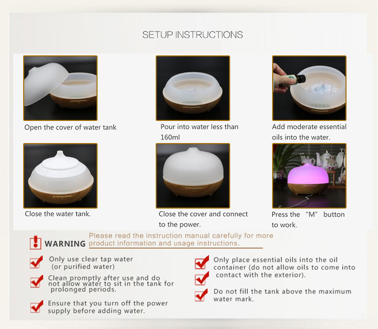 Frosted Glass Aroma Essential Oil Diffuser