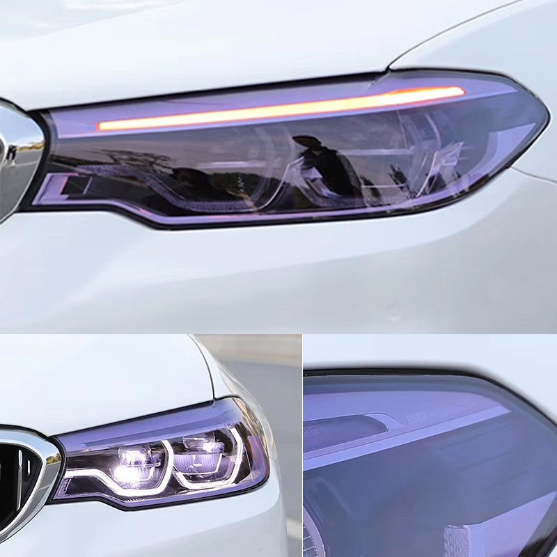 Self Adhesive 6.5mil TPU Black Car Headlight Film PPF Film For Headlights