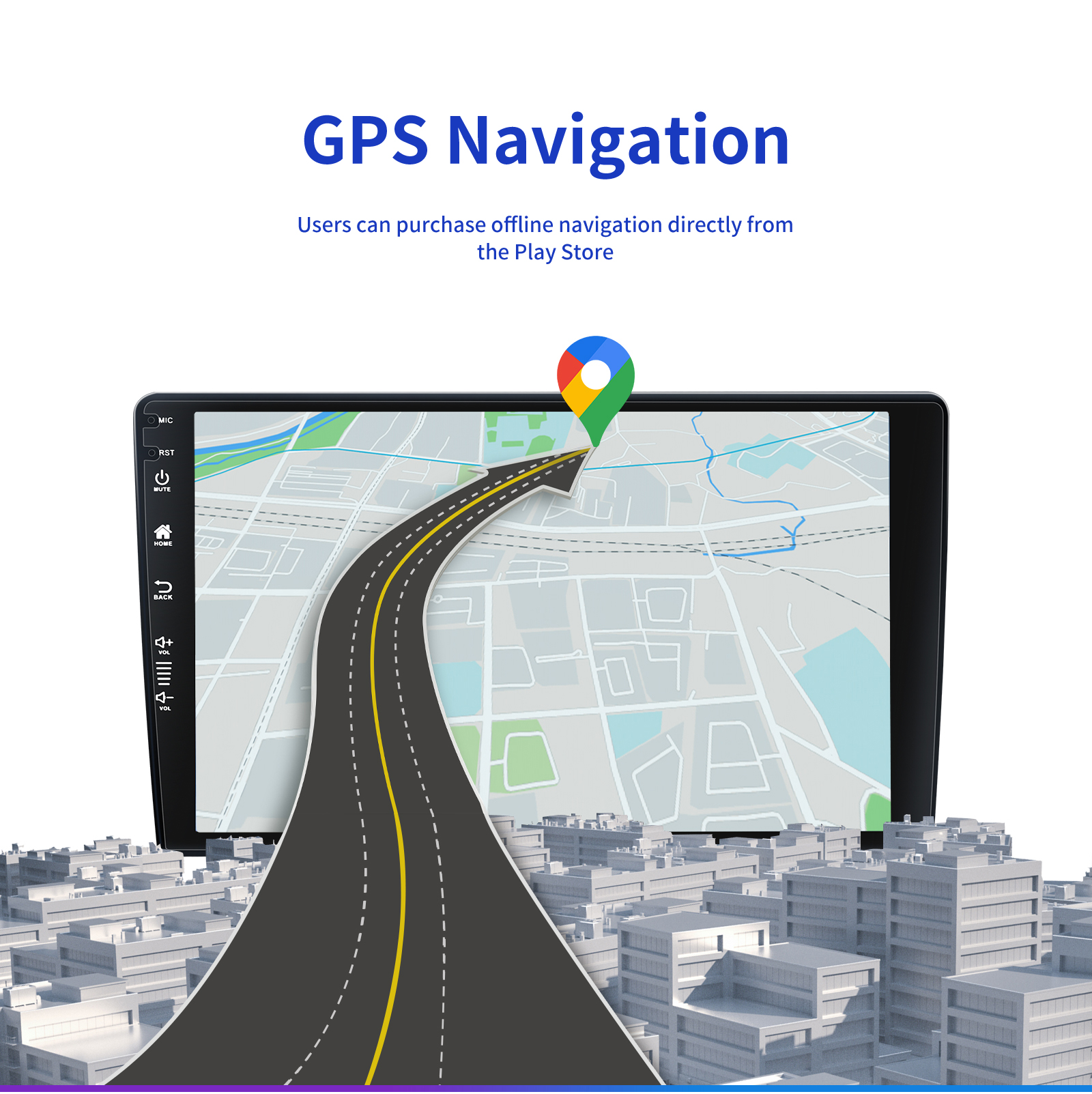 Dashboard Placement 10 Inch 2.5D-IPS Screen Car Radio with Bluetooth and Navigation GPS