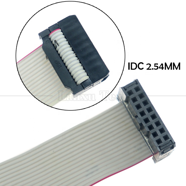 Female to Female 16 PIN 1.27mm Pitch IDC 2.54mm Connector GPIO Grey Flat Ribbon Wire Cable for Hard Drives CD Raspberry Pi