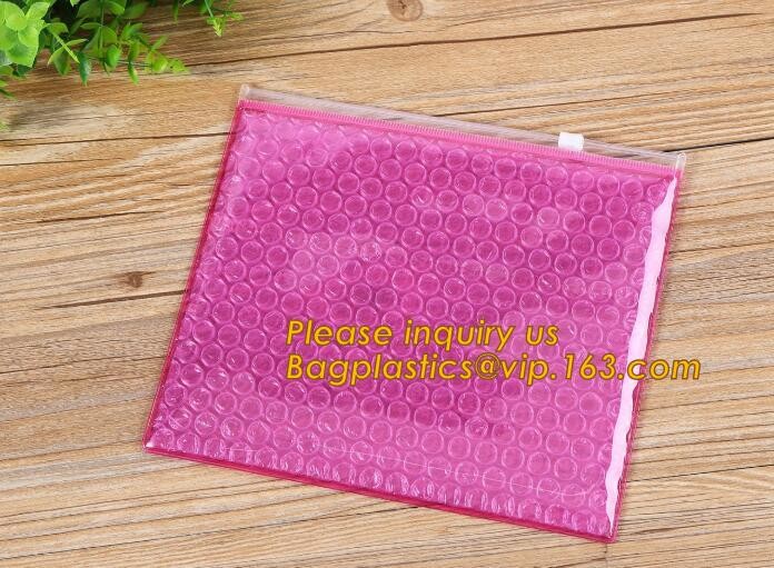 air mail metallic holographi rose gold bubble padded mailer / Zip lockkk bubble bag/ slider bubble bag,Holographic Factory