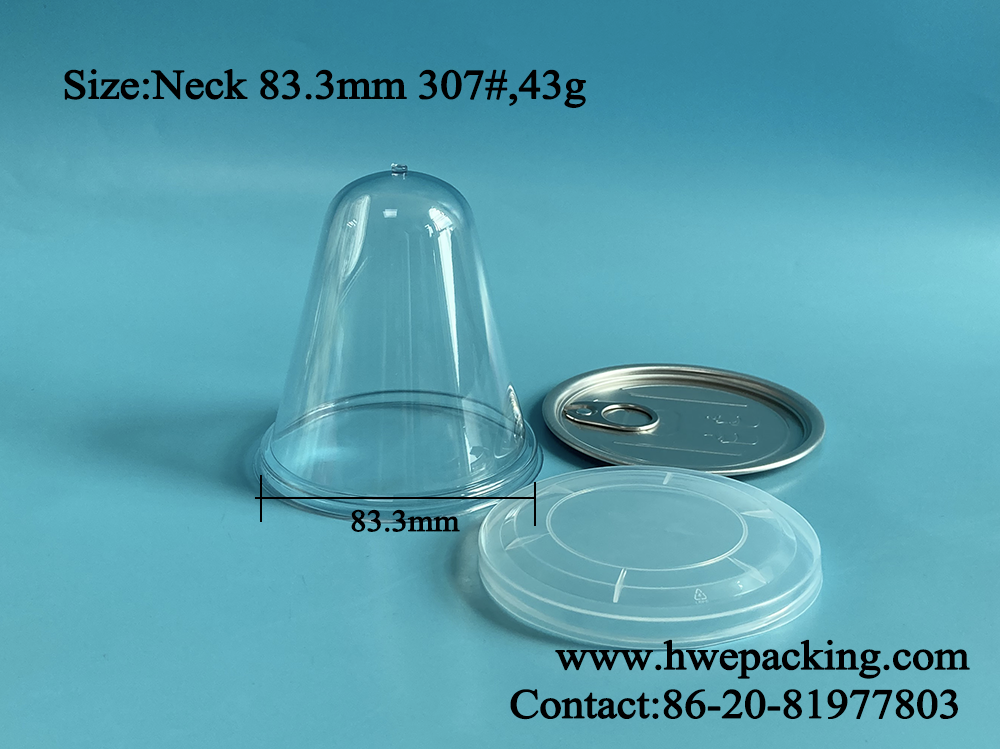 600ml PET Bottle Preform 07# 83mm Plastic Can Easy Open End Injection