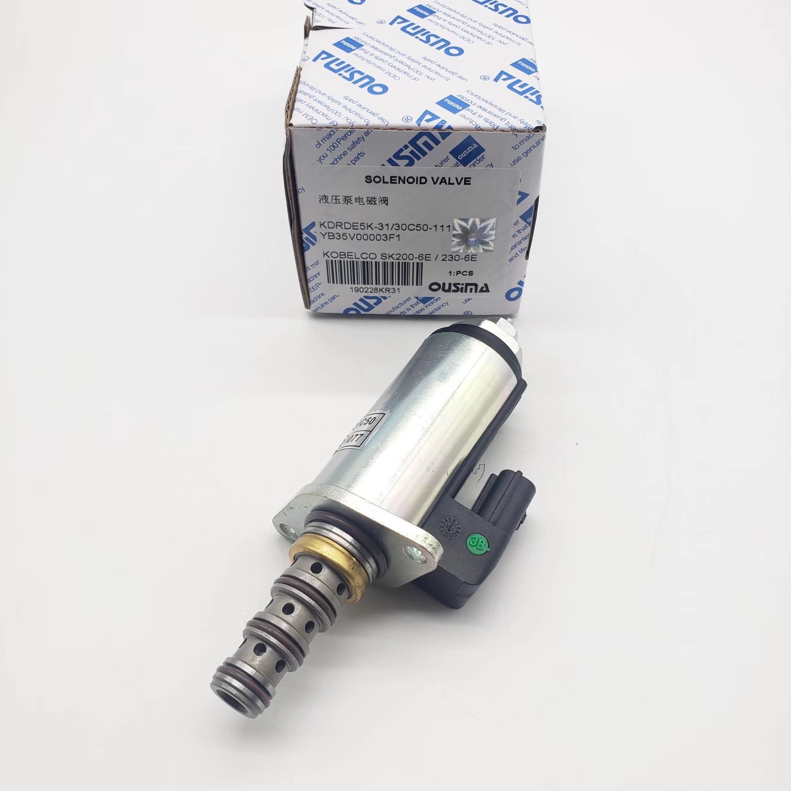 YB35V00003F1 Solenoid Valve Kobelco KDRDE5K-31 30C50-111 For SK200-6E SK230-6E