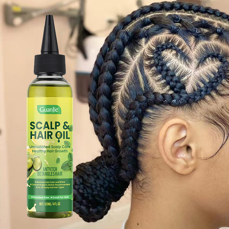 Private Label Olive Hair And Scalp Oil Refreshing Mint Formula