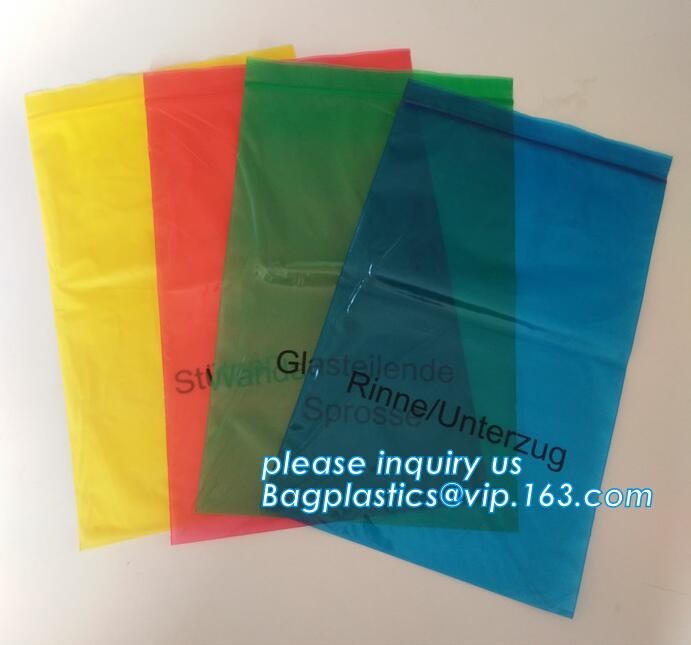 Grip Self Press Seal Zip Lock Plastic Bags with Red Side, Self Resealable Mini Grip Poly Plastic Clear Bags All Sizes