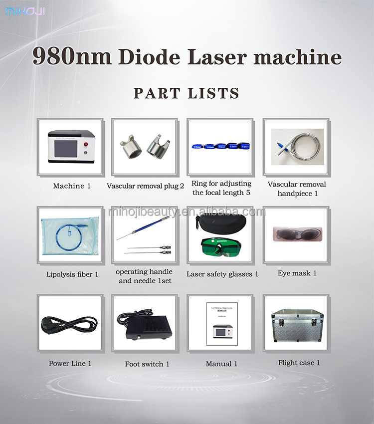 980nm Portable Vascular Removal Machine For Spider Vein Blood Vessels