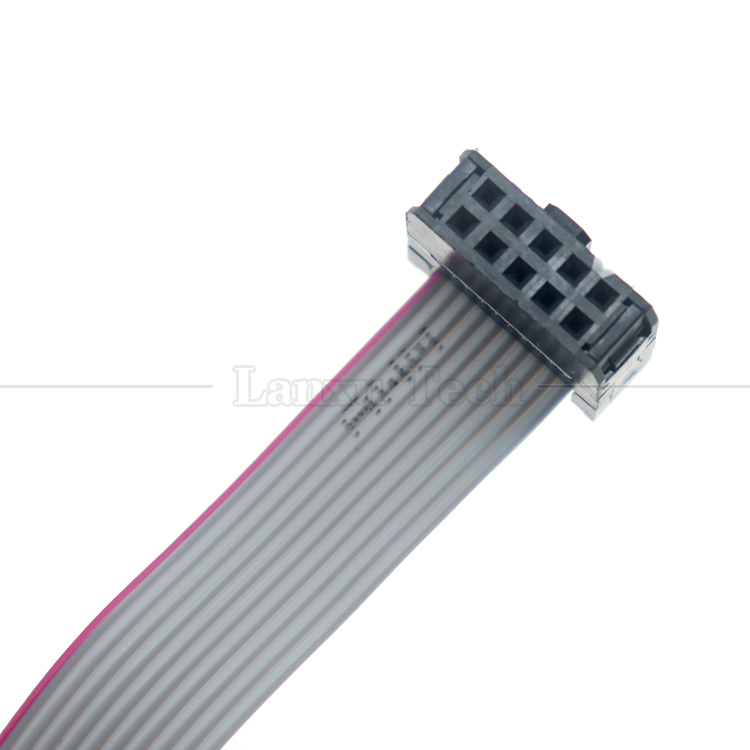 Female to Female 10 PIN 1.27mm Pitch IDC 2.54mm Connector GPIO Grey Flat Ribbon Wire Cable for Hard Drives CD Raspberry Pi