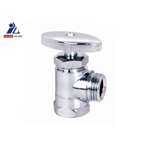 China Manual Abs Brass Angle Valve Stop 145 Psi Chrome Handle on sale