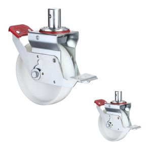  150mm All Terrain Scaffolding Wheels , 880lbs Loading Caster Wheel Scaffolding Manufactures