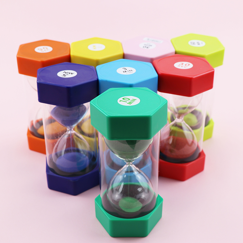 1-30 Minutes Plastic Hourglass Sand Timer Traditional Style