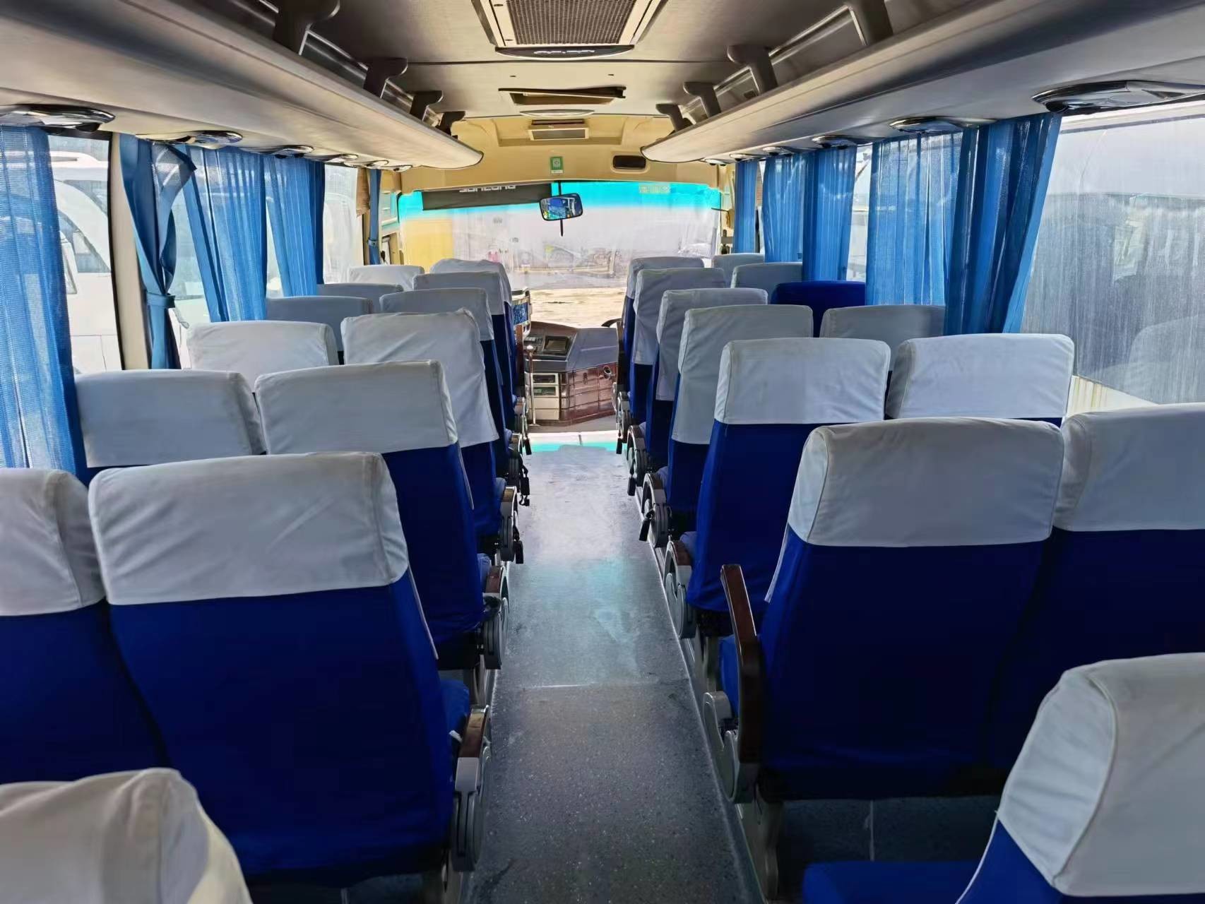 Rear Engine Sunlong Used Coach Bus LHD SLK6122 Air Bag Suspension 55seats High Chassis