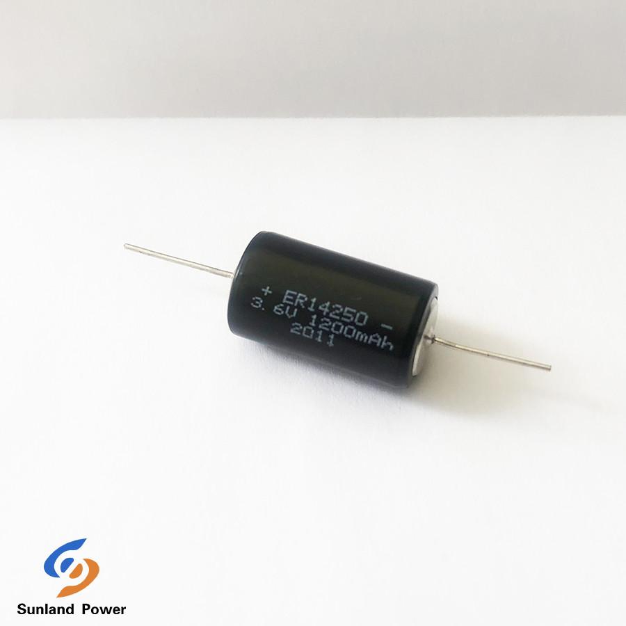 Wide Temperature 3.6V ER14250 1200mAh LiSOCl2 Battery Non Rechargeable For Rain Detector