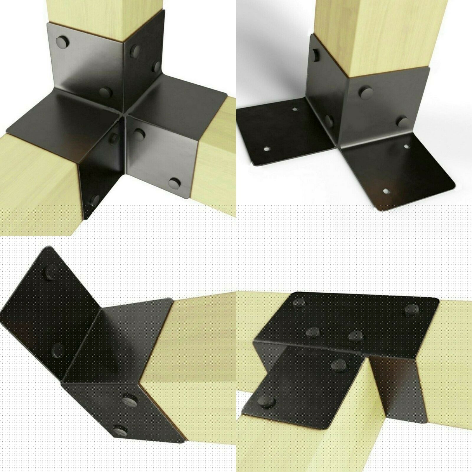 Steel Pergola Brackets 3 Way Corner Bracket for Outdoor Patio Building Materials