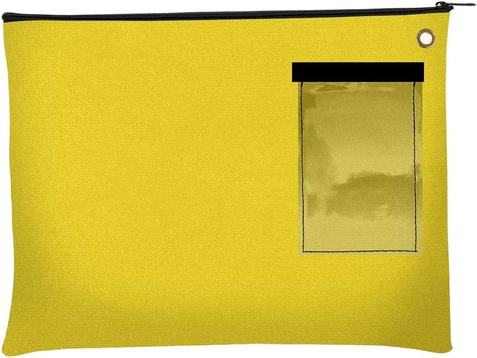 Canvas Interoffice Mailer, 14 oz. | 14W x 11H | Transit Bag | Large Zipper Bag with Grommet | Use with Padlock