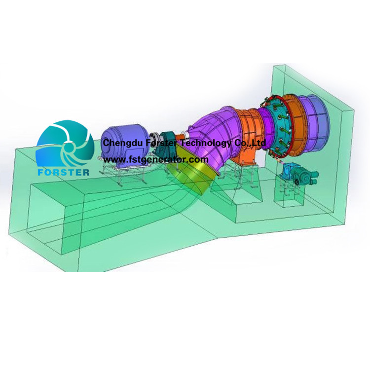 75KW To 165KW Low Head Tubular Water Turbine Micro Hydro Generators For Low Head HPP