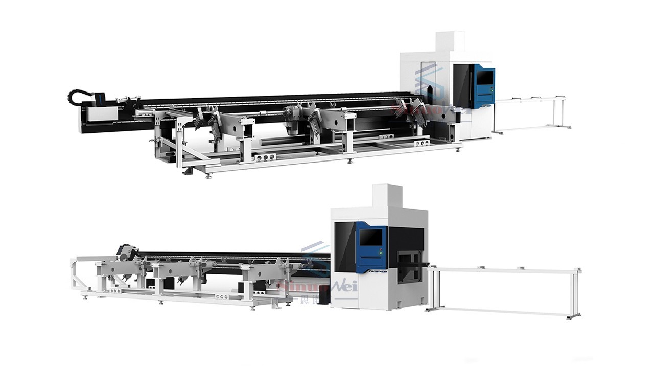 Long Materials Semi Laser Cutting Machine 2000W SNW-130-2000-10000